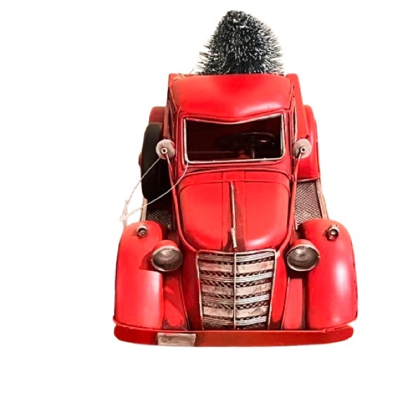 NWT- Vintage Farmhouse Red Christmas Tree Truck - Picture 5 of 7